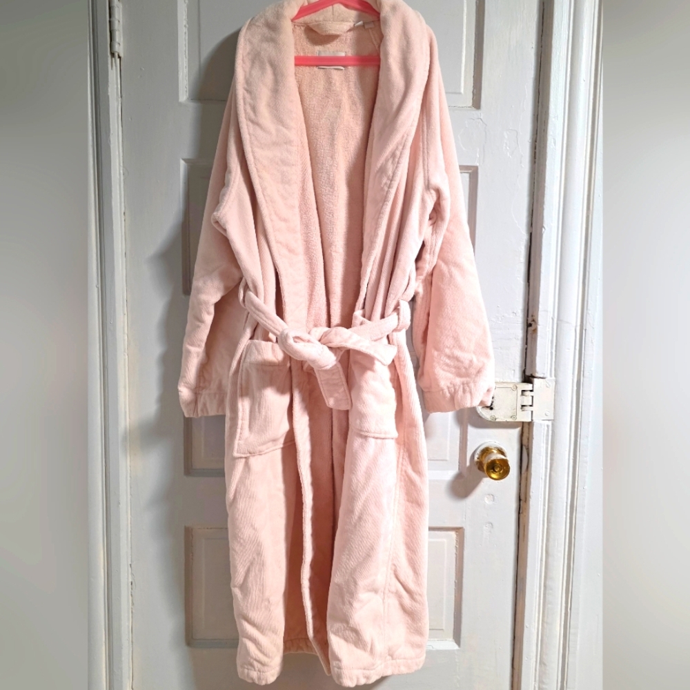 Frette 1860 Luxury Terry Cloth Bathrobe Shawl Collar Blush Pink Size M